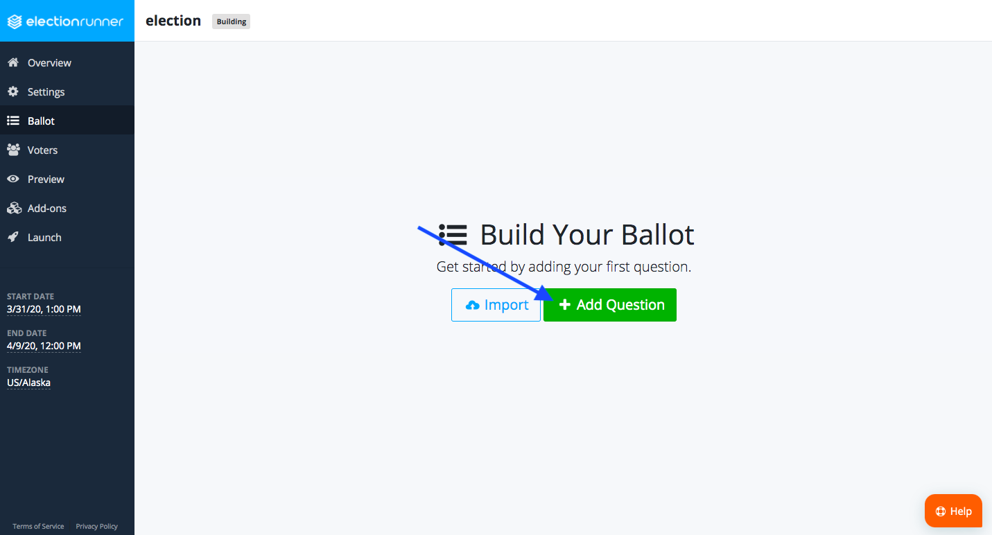 Ballot - Add Question